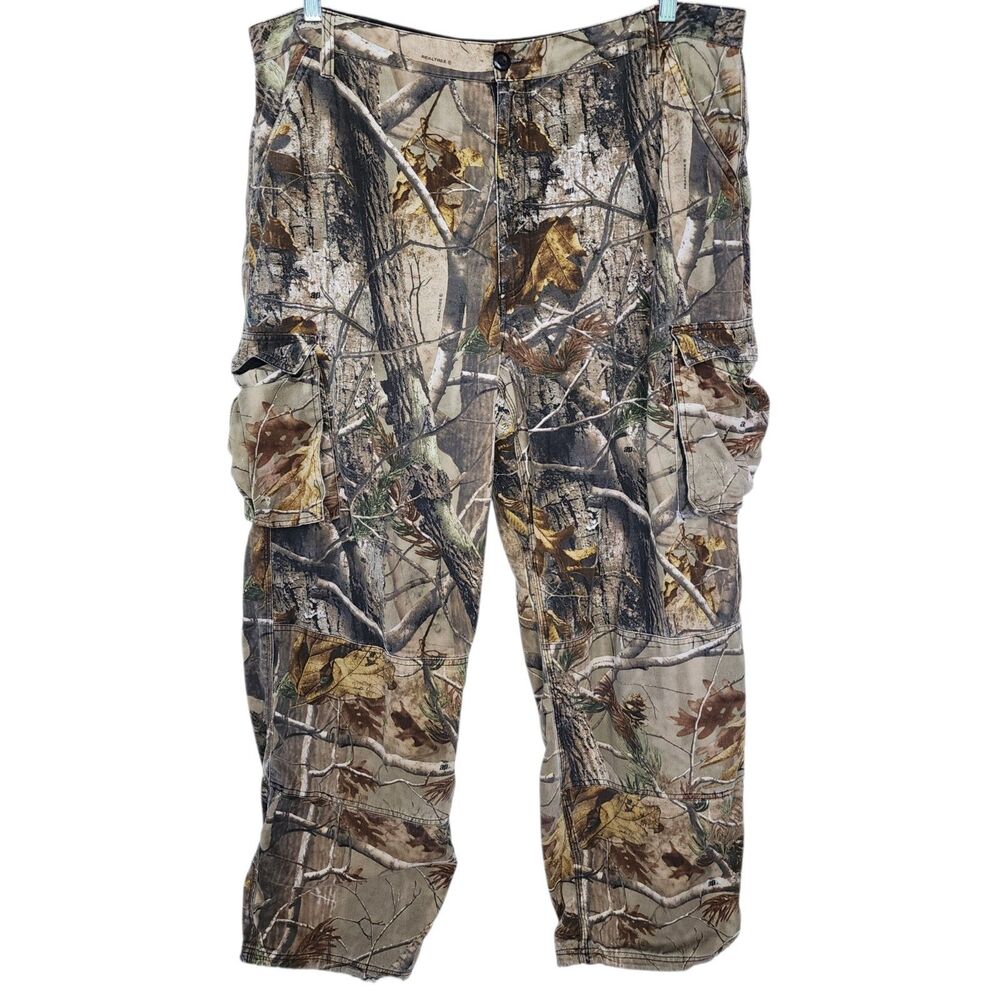 Walls Realtree AP Camo Cargo Pants Mens XL Regular Hunting Fishing 100% Cotton